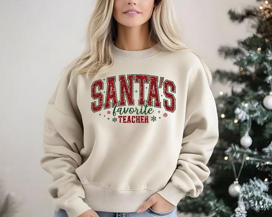 Santa's Favorite Teacher Glitter