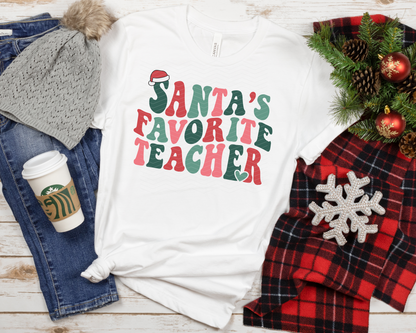 Santa's Favorite Teacher Retro