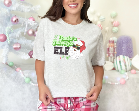 Santa's Favourite Elf Dark Skin DTF TRANSFER