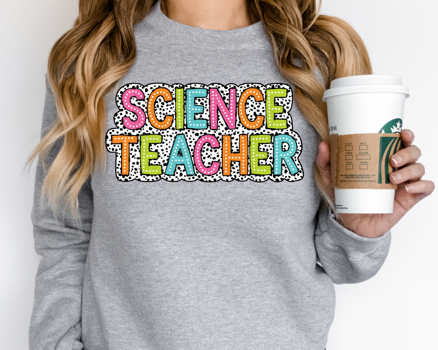 Science Teacher Dalmatian Dots DTF TRANSFER