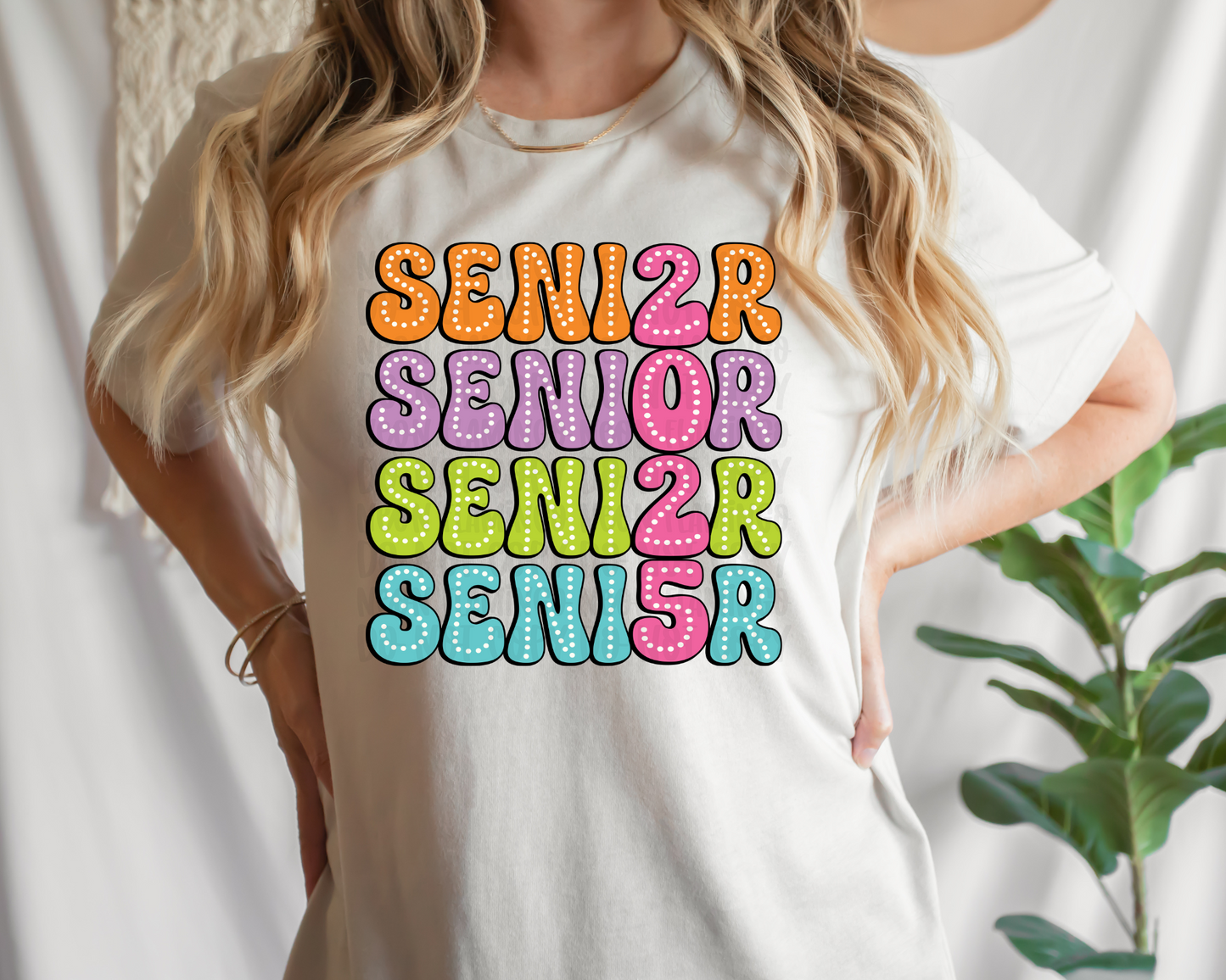 Senior 2025 Dalmatian Font DTF TRANSFER