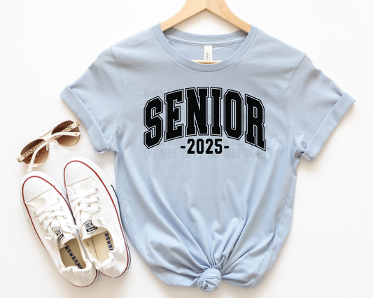 Senior 2025 black DTF TRANSFER