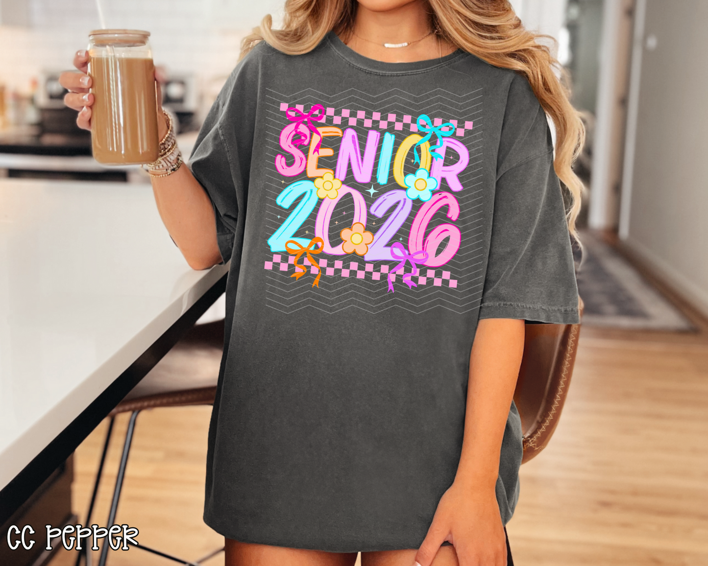 Senior 2026 Neon Coquette DTF TRANSFER