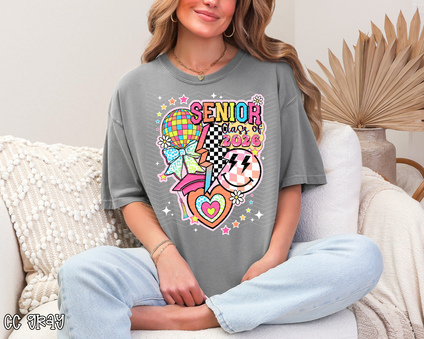 Senior 2026 Retro Collage Colorful DTF TRANSFER