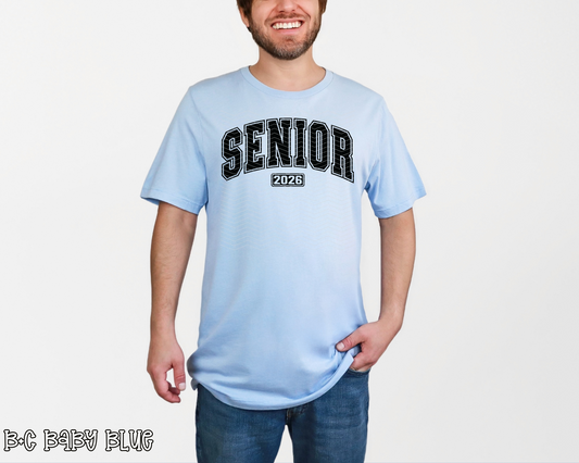 Senior 2026 Varsity Black DTF TRANSFER