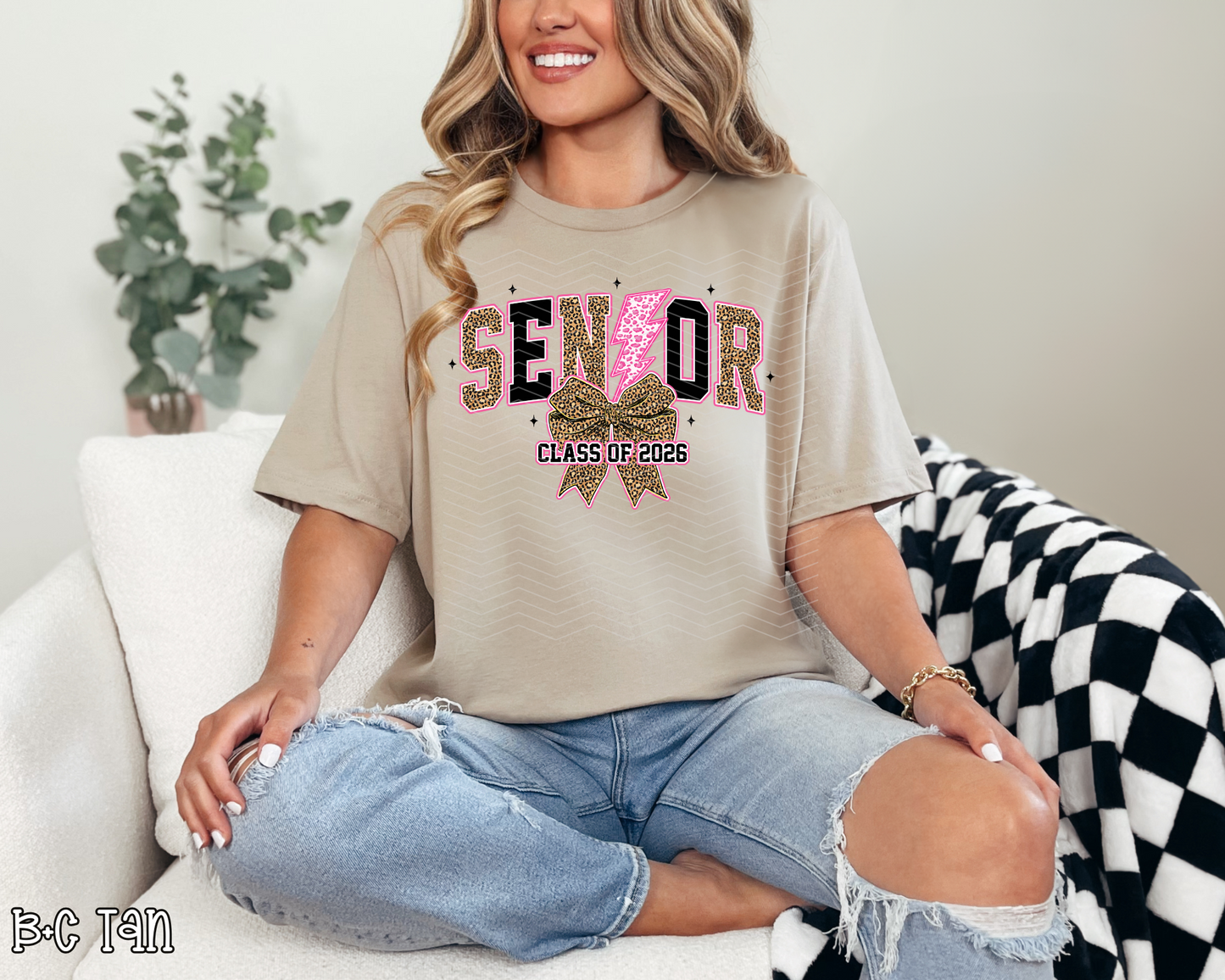 Senior Class of 2026 Leopard Pink DTF TRANSFER