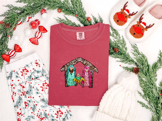 Sequin Nativity DTF TRANSFER