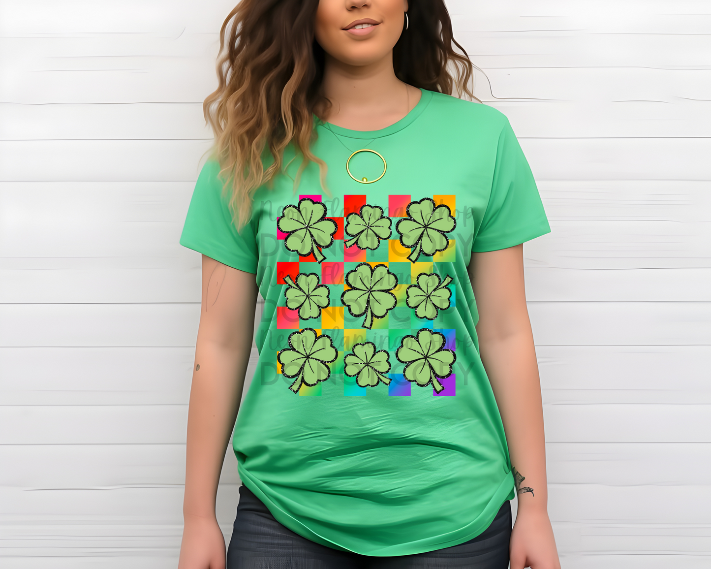 Shamrock Rainbow Checkered