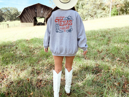 She's From Texas I Can Tell Red Blue DTF TRANSFER