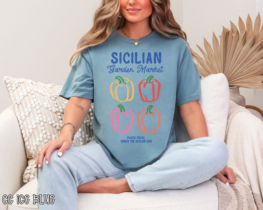 Sicilian Garden Market Hand Drawn Collection DTF TRANSFER