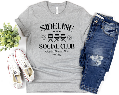 Sideline Social Club Baseball | 2 Colors | DTF TRANSFER