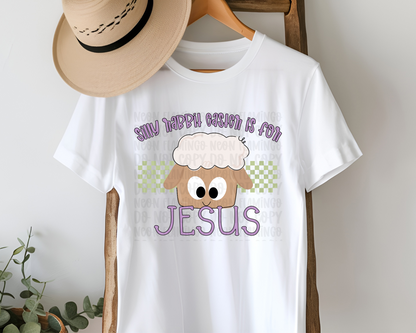 Silly Rabbit Easter is for Jesus Purple