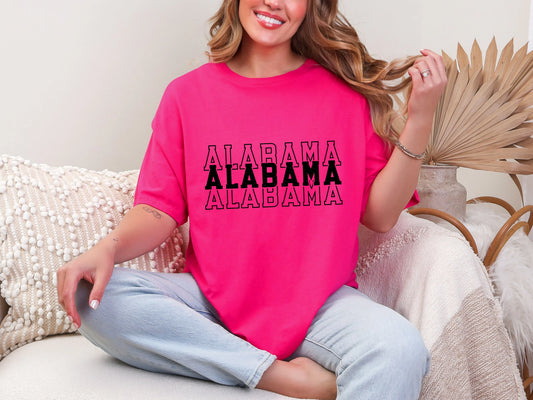 Single Color Stacked State Names | 50 States | DTF TRANSFER