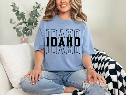 Single Color Stacked Idaho DTF TRANSFER