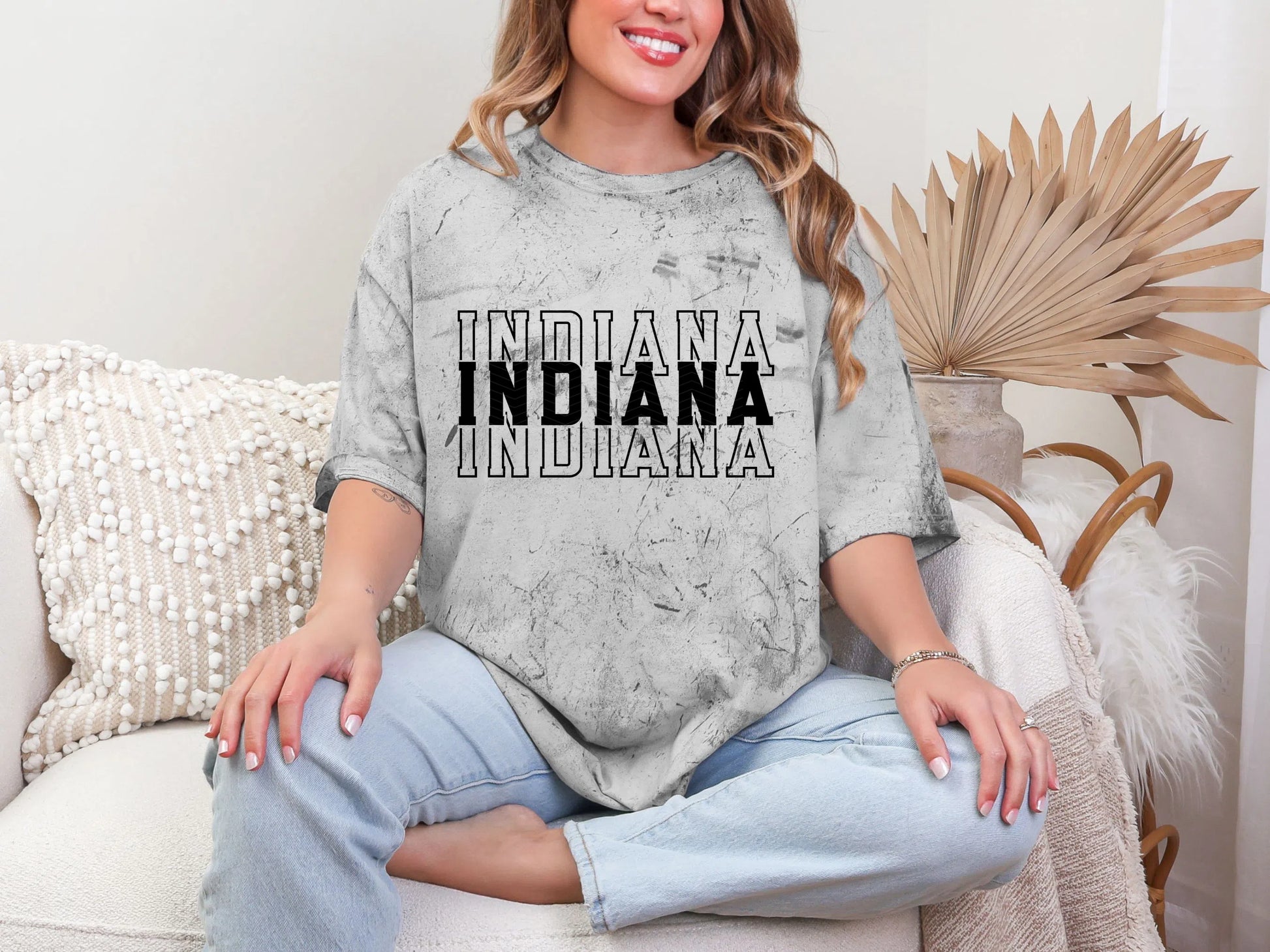 Single Color Stacked Indiana DTF TRANSFER
