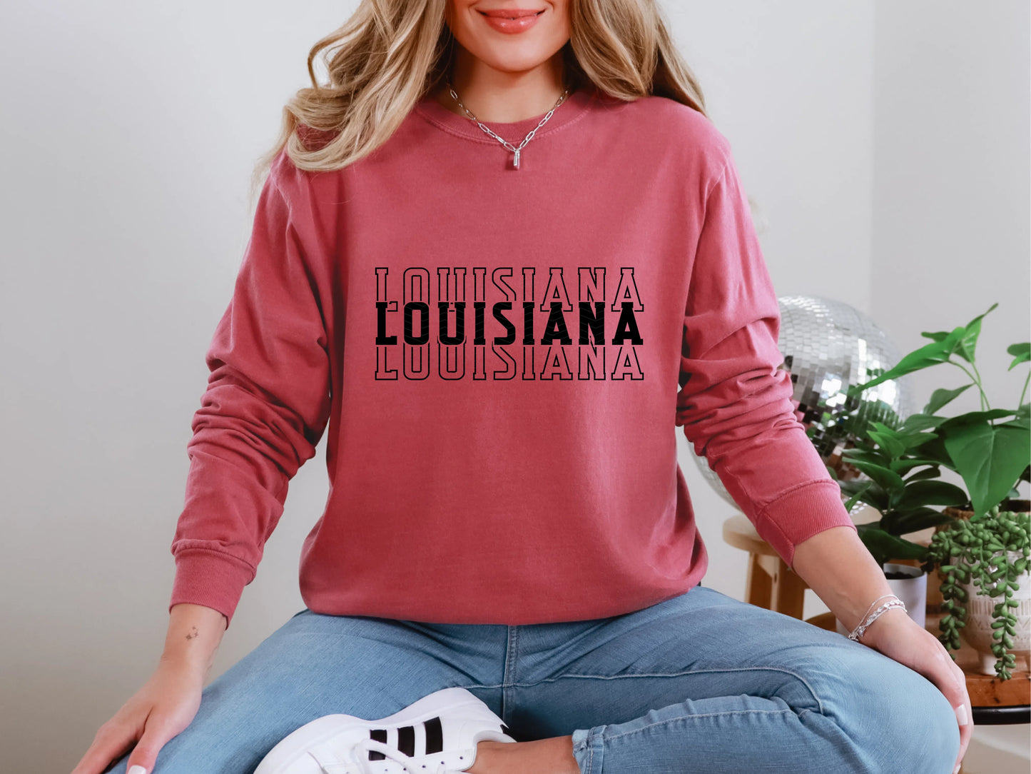 Single Color Stacked Louisiana DTF TRANSFER