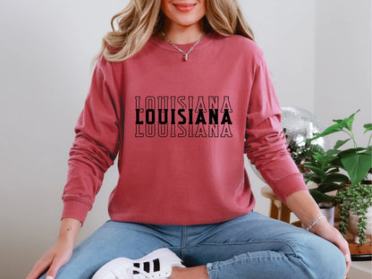 Single Color Stacked Louisiana DTF TRANSFER