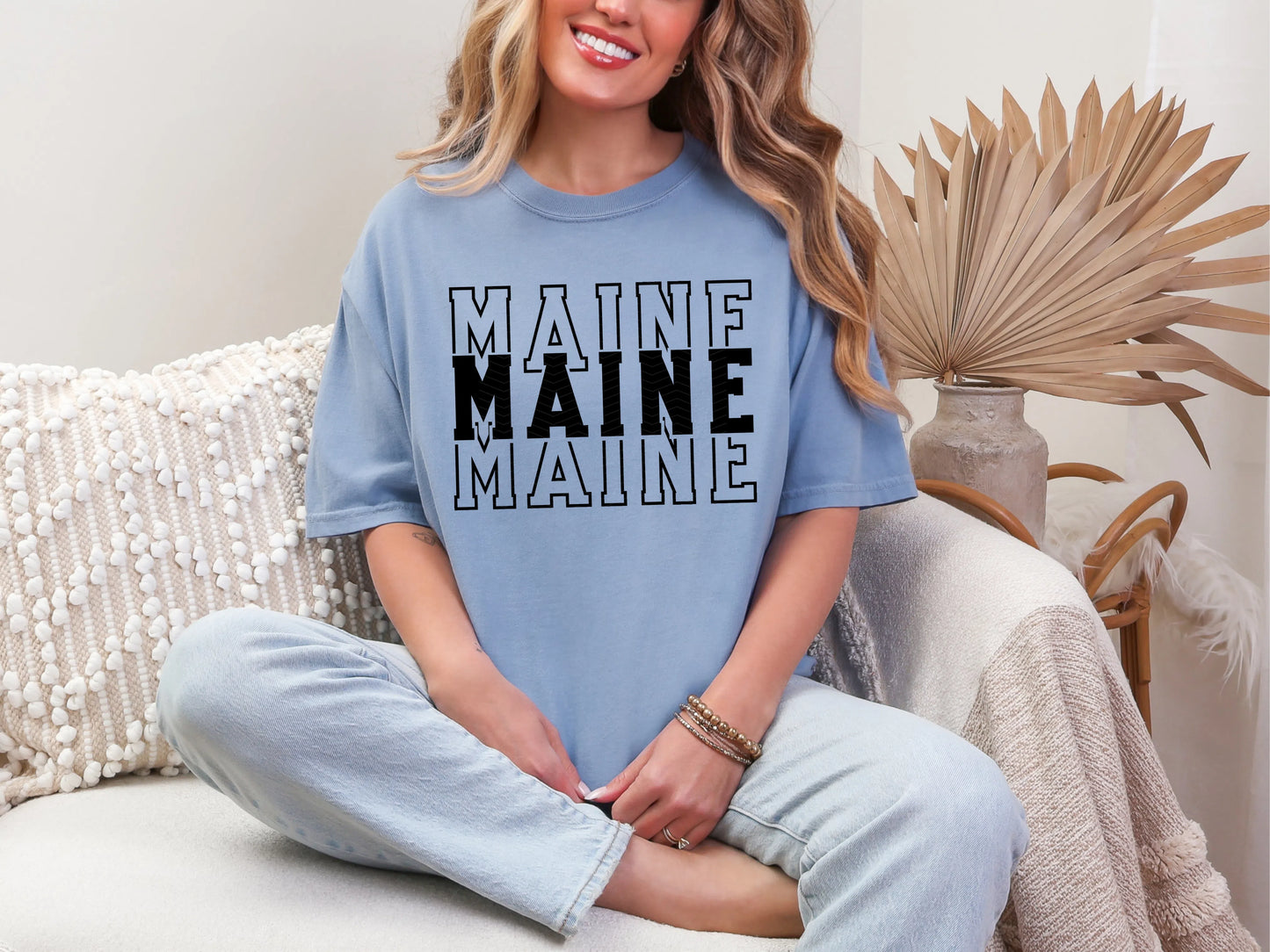 Single Color Stacked Maine DTF TRANSFER