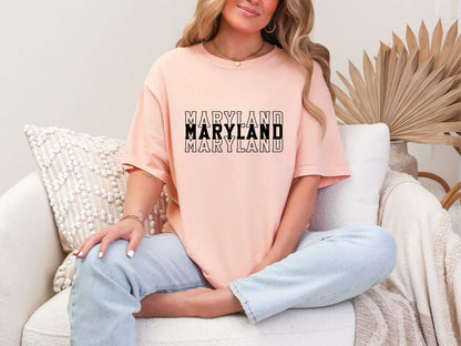 Single Color Stacked Maryland DTF TRANSFER