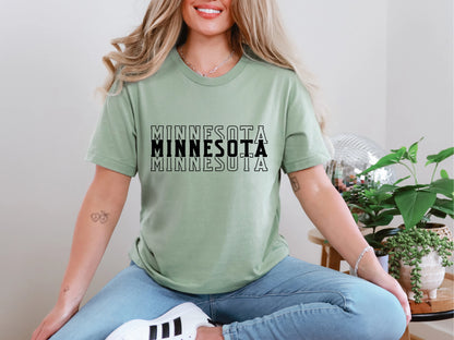Single Color Stacked Minnesota DTF TRANSFER