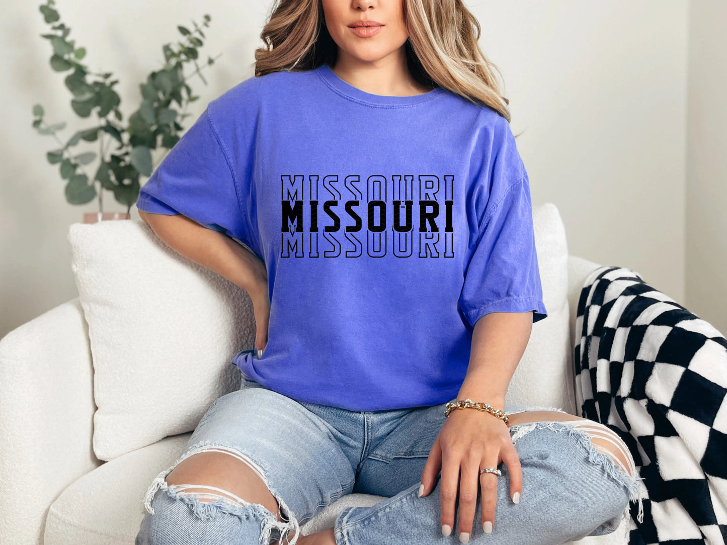 Single Color Stacked Missouri DTF TRANSFER