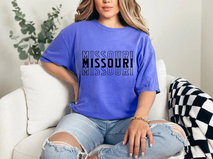 Single Color Stacked Missouri DTF TRANSFER