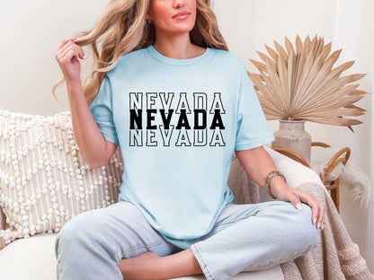 Single Color Stacked Nevada DTF TRANSFER