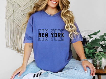 Single Color Stacked New York DTF TRANSFER