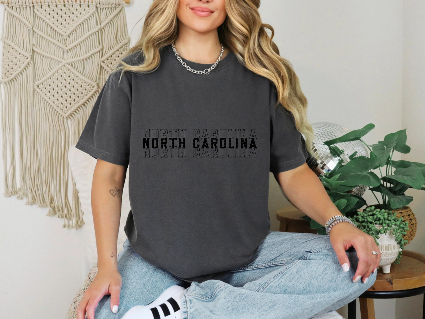 Single Color Stacked North Caroli DTF TRANSFER