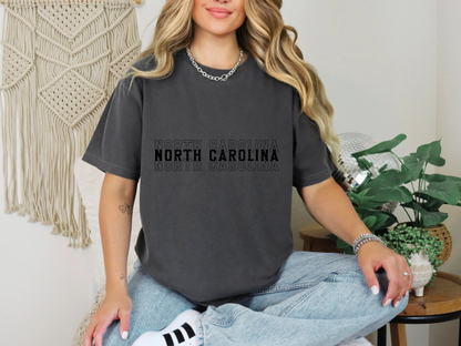 Single Color Stacked North Caroli DTF TRANSFER