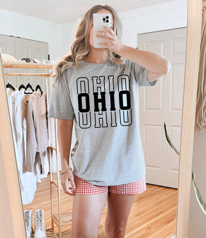 Single Color Stacked Ohio DTF TRANSFER