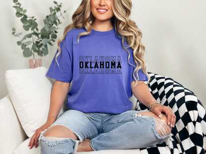 Single Color Stacked Oklahoma DTF TRANSFER