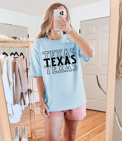 Single Color Stacked Texas DTF TRANSFER