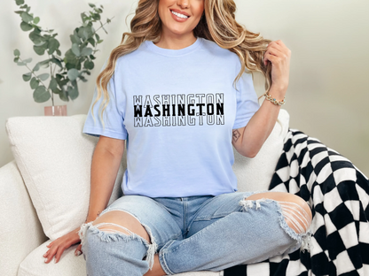 Single Color Stacked Washington DTF TRANSFER