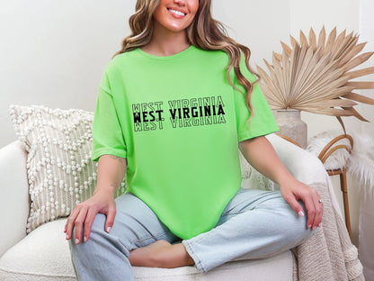 Single Color Stacked West Virgini DTF TRANSFER