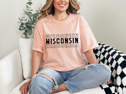 Single Color Stacked Wisconsin DTF TRANSFER
