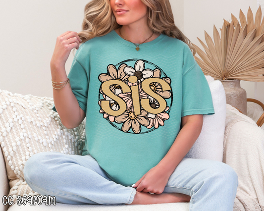 Sis Neutral Florals DTF TRANSFER