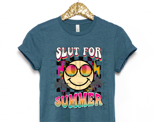 Slut for Summer black checkered