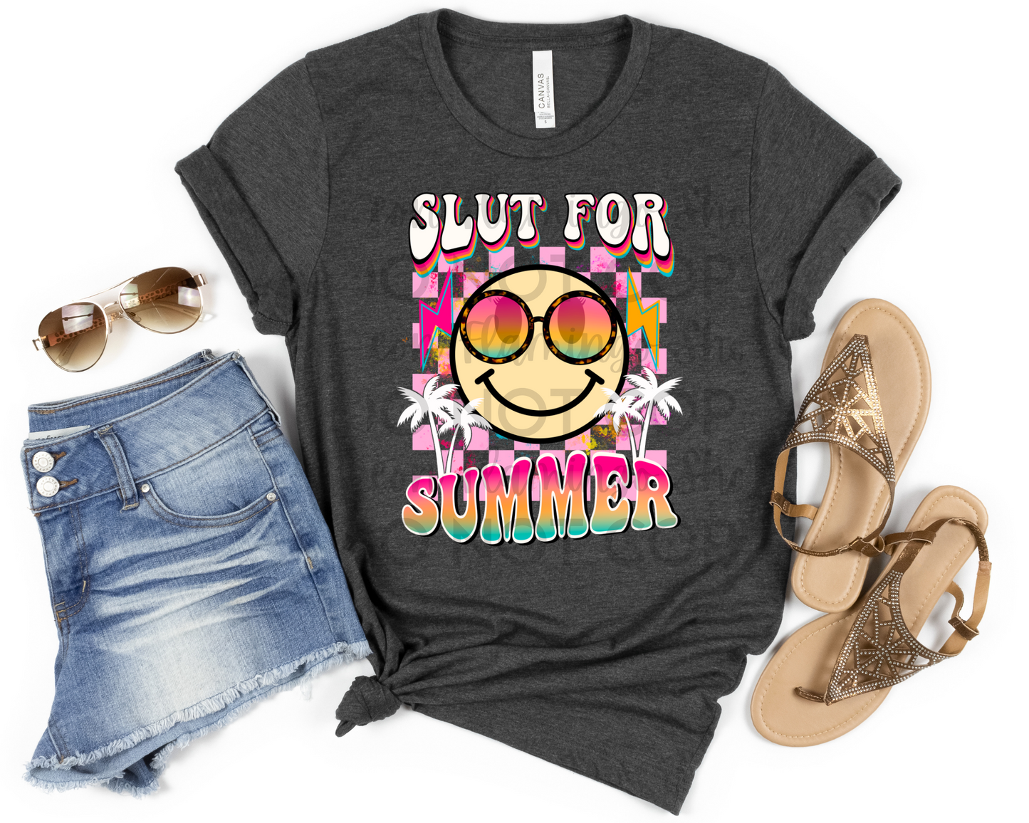 Slut For Summer pink checkered