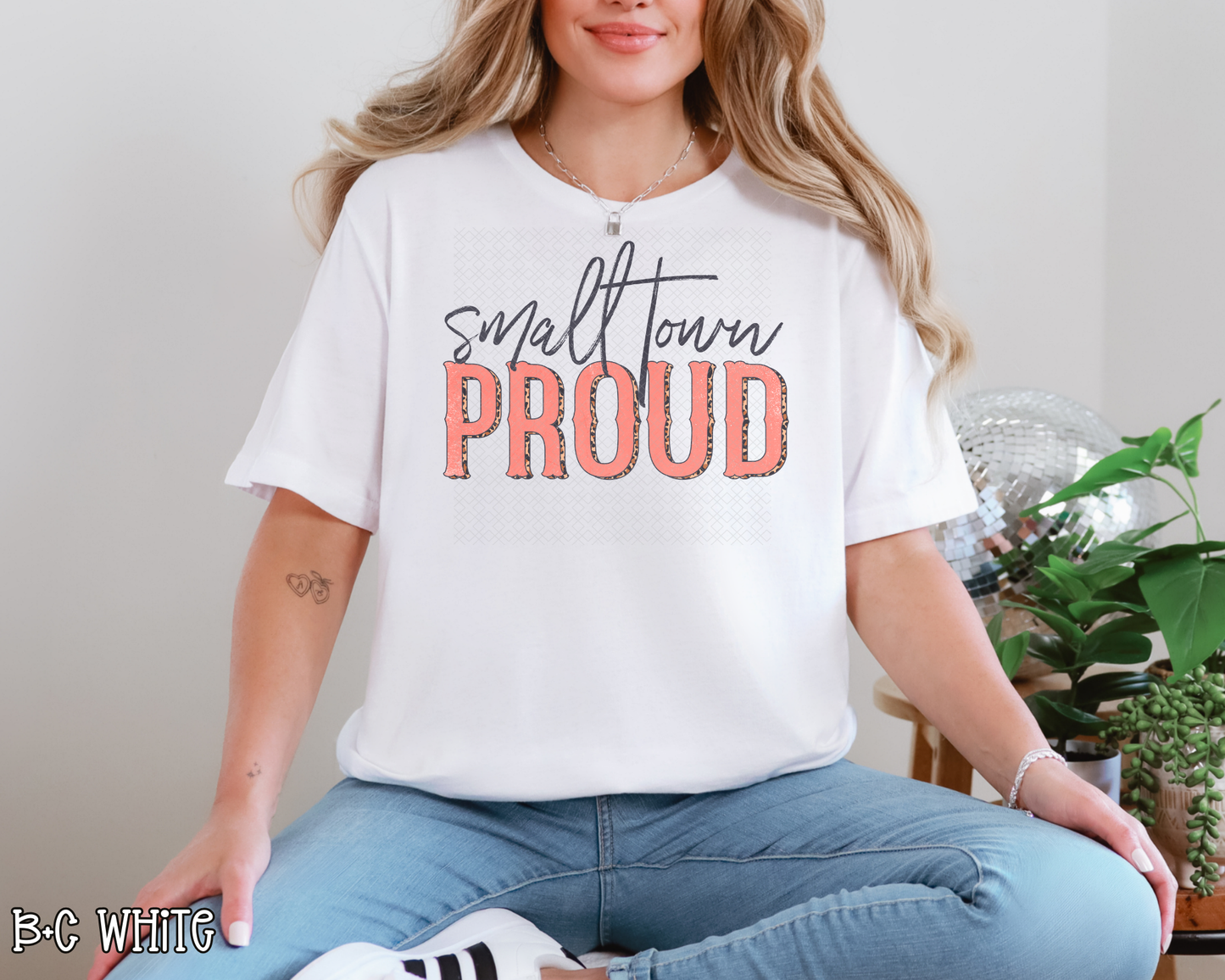 Small Town Proud Pink DTF TRANSFER