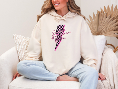 Small Business Babe Checkered Lightning Pocket DTF TRANSFER