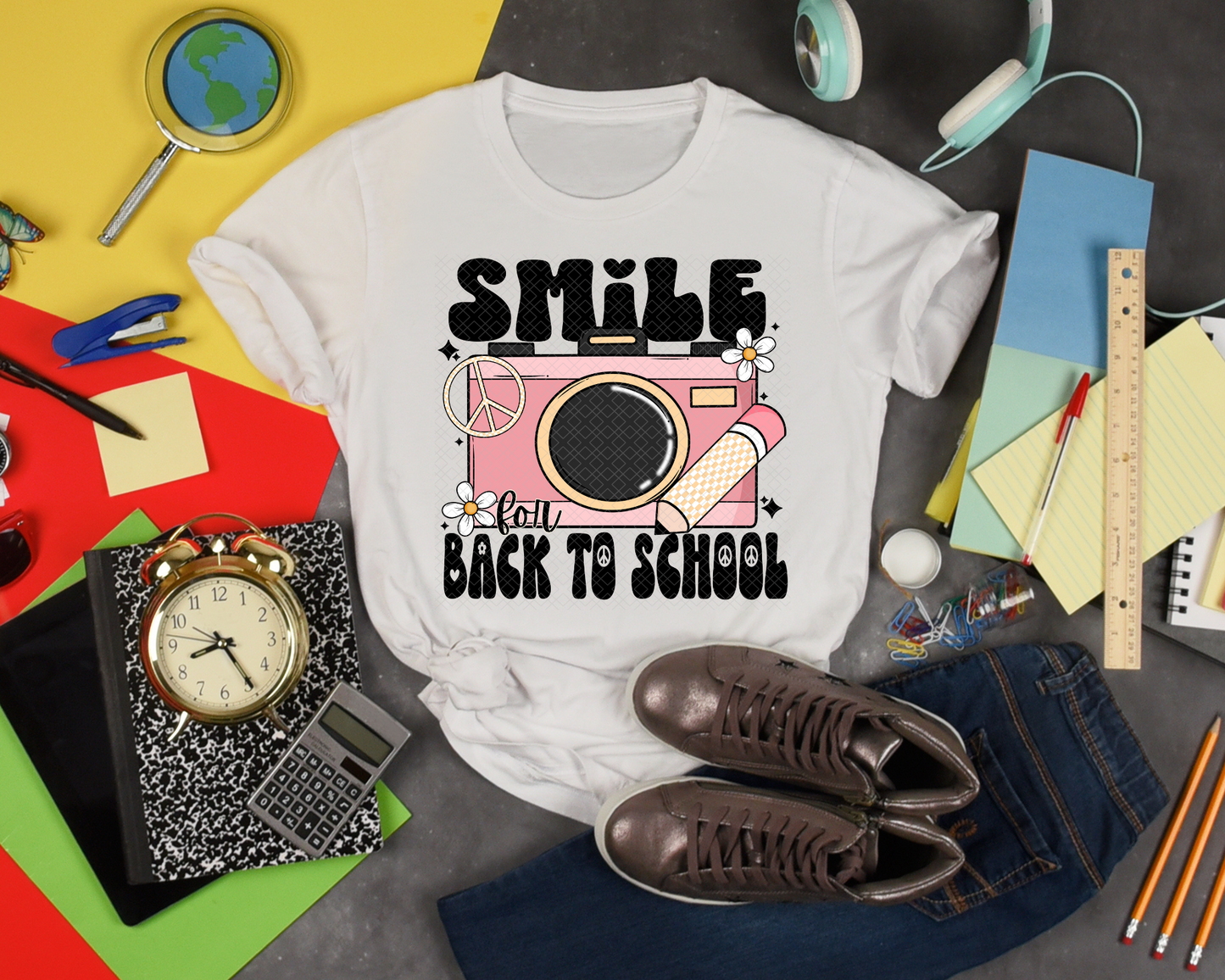 Smile for back to school pink