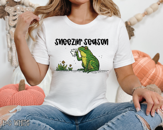 Sneezin Season Frog DTF TRANSFER