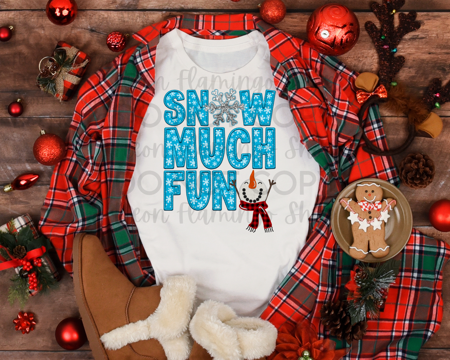 Snow Much Fun Faux Emb
