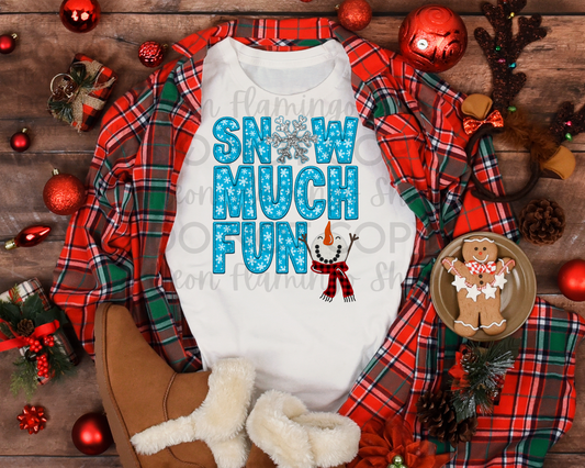 Snow Much Fun Faux Emb