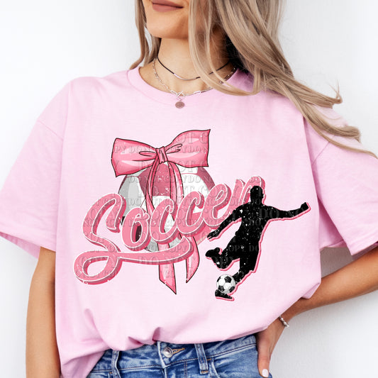Soccer Bow Silhouette Boy