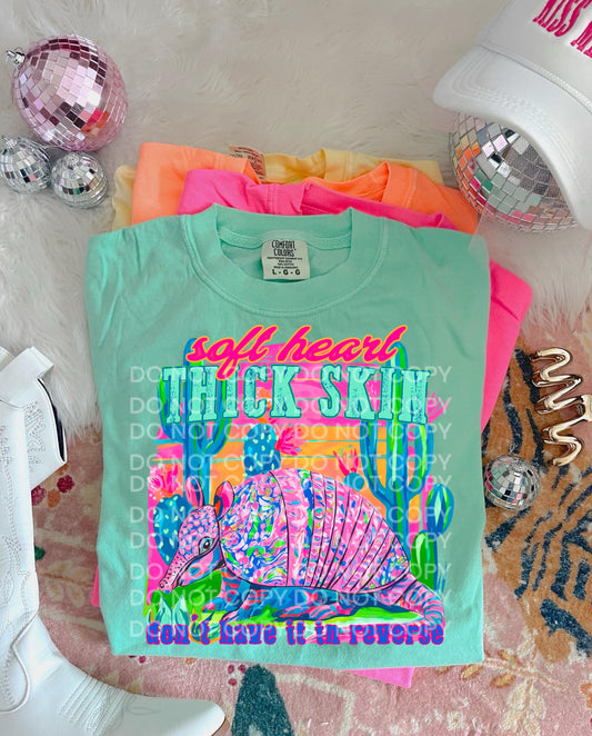 Soft Heart Thick Skin Neon Scene DTF TRANSFER
