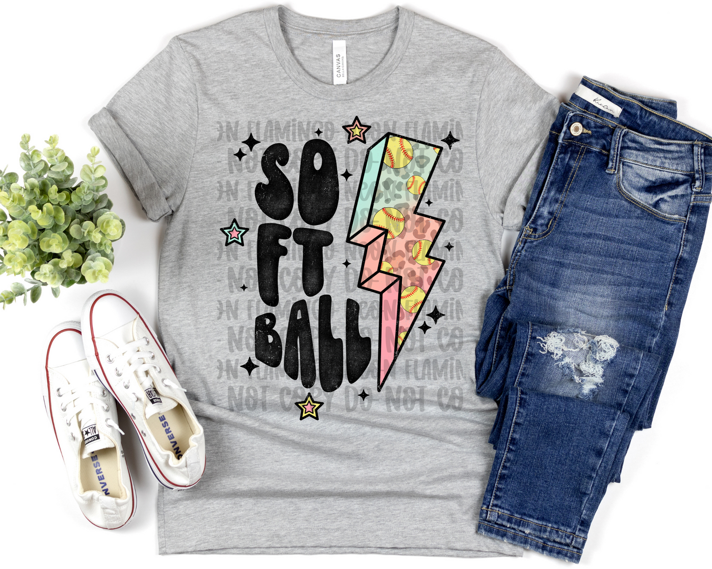 Softball Black Leopard Grunge