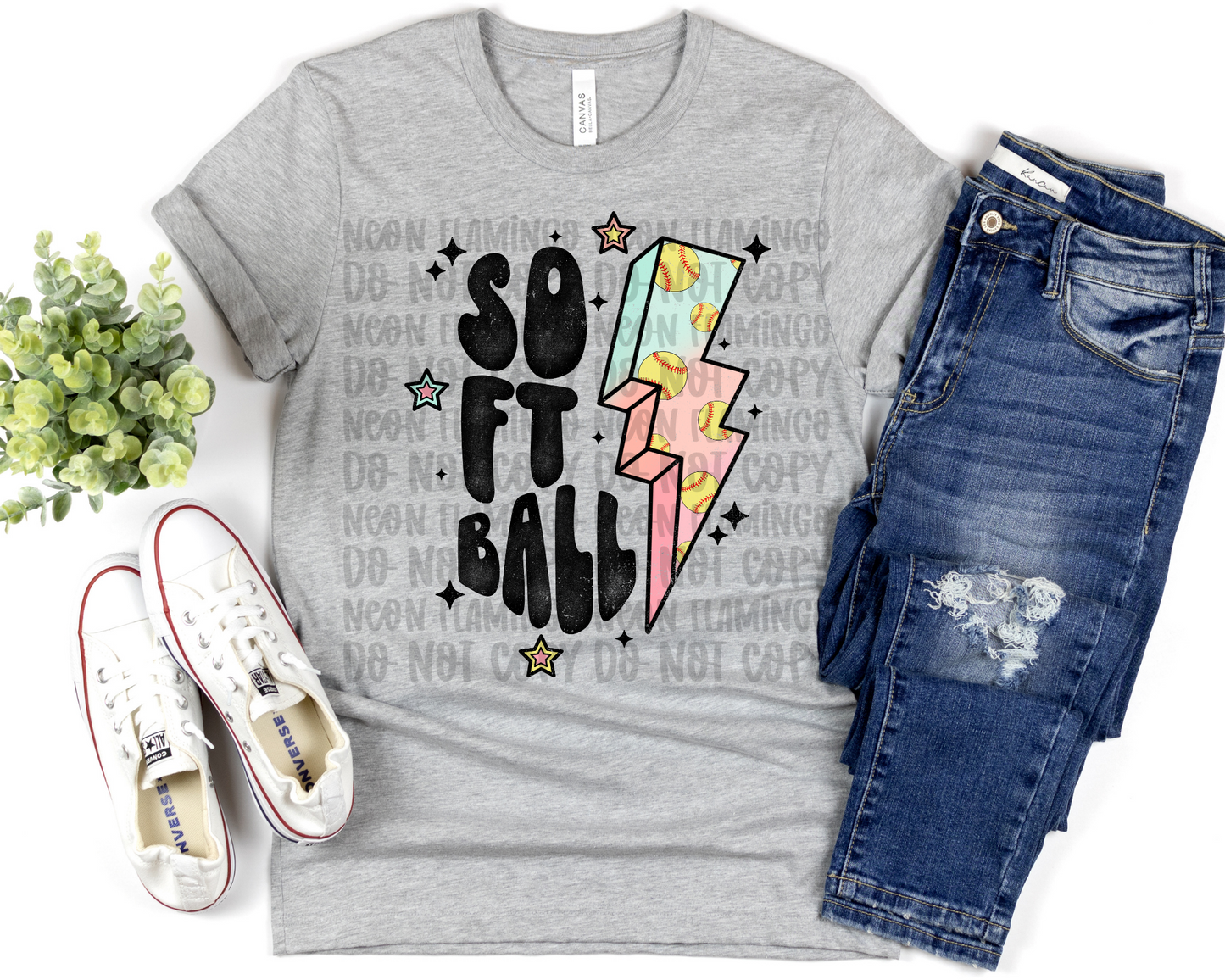 Softball Black Plain Grunge