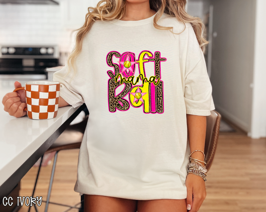 Softball Mama Neon Leopard DTF TRANSFER